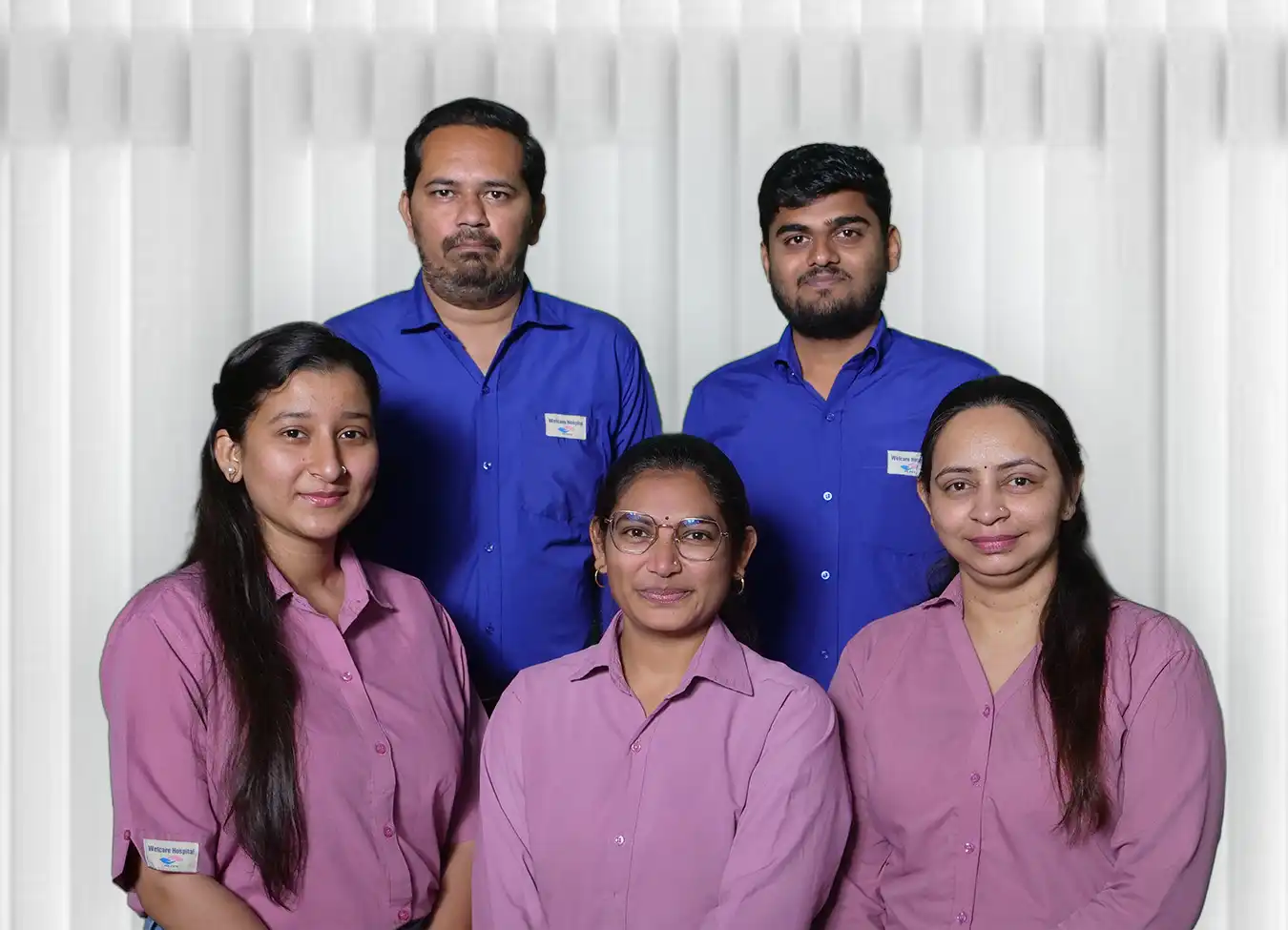 Back Row - Mr. Luv Mehta, Mr. Shreekant Upadhyay, Front Row - Ms. Amrinbanu Shaikh, Ms. Dipti Rana, Ms. Neeta Mehta - Welcare Hospital Vadodara